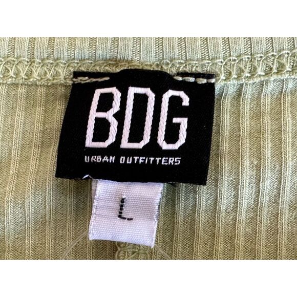 BDG Urban Outfitters Women's Green Cropped Tank Top Size L - Picture 4 of 7